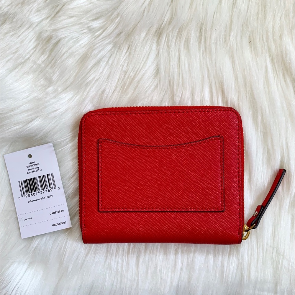Kate Spade Laurel Way Hot Chili Darci Wallet - Picture 3 of 7